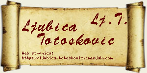 Ljubica Totošković vizit kartica